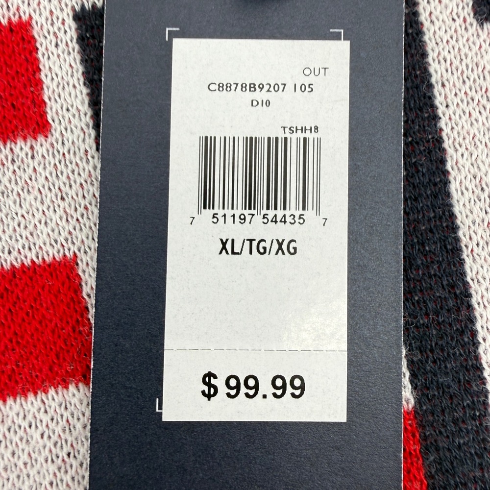 Tommy Hilfiger Mens American Flag Crewneck Sweater Red White Blue XL C8878B9207 - Picture 2 of 8